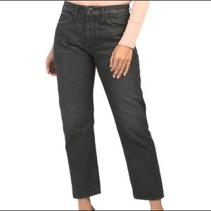 RAG & BONE Jeans Maya High Waisted Boyfriend Cropped Ankle Gray Sz 28